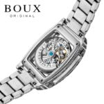 Luxuriöse mechanische Armbanduhr mit leuchtenden Eigenschaften und versteckter Druckknopfschließe für sicheren Sitz und anspruchsvolles Aussehen – Bild 6