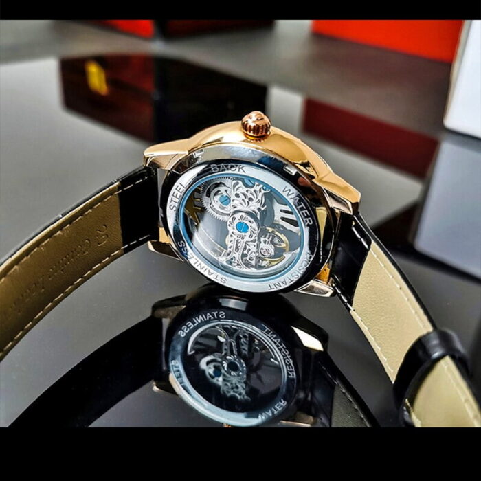 Stilvolles Stahl-Armbanduhr mit verstecktem Verschluss, 3D-Analog & 50m Wasserdicht - 43mm Durchmesser & 230mm Band – Bild 4