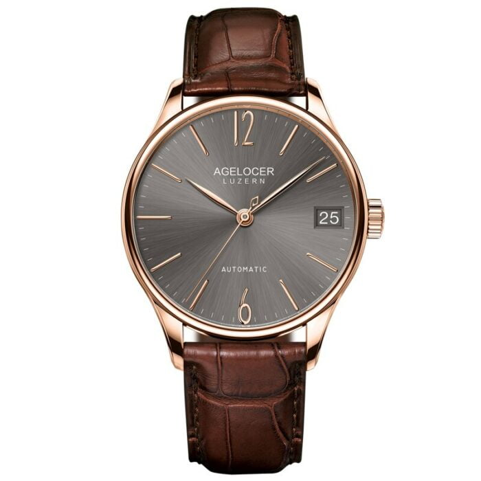 Agelocer 7061A1 - Hochwertige Herrenuhr mit automatischem mechanischem Uhrwerk – Bild 6