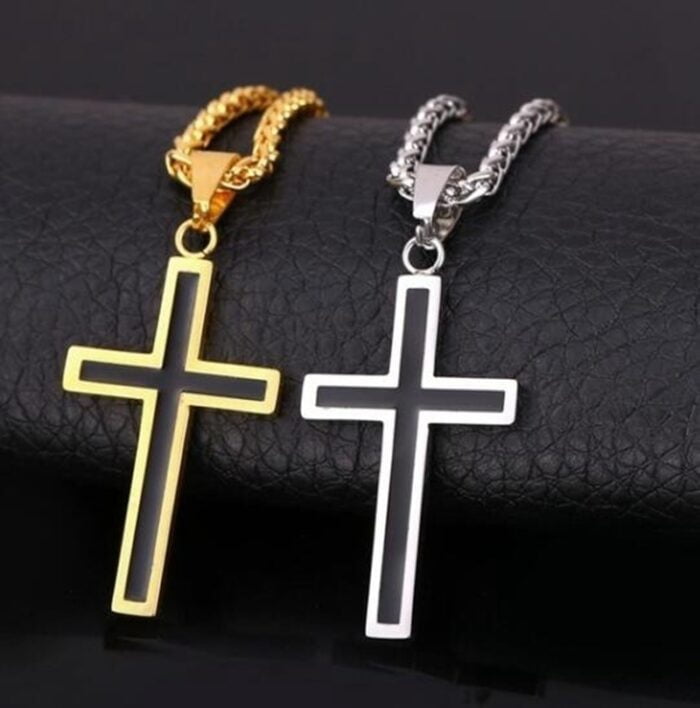 Einfache-Kreuz-Halskette-M-nner-Hohe-Qualit-t-Metall-Kreuz-Anh-nger-Amulett-Casual-Schmuck-3.jpg Vintage Kreuz Anhänger Halskette für Männer - Verstellbare Gliederkette und attraktive Verpackung – Bild 4