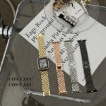 Fish Scale Stainless Steel Watchband Metal Strap for Apple Watch Bracelet – Bild 2