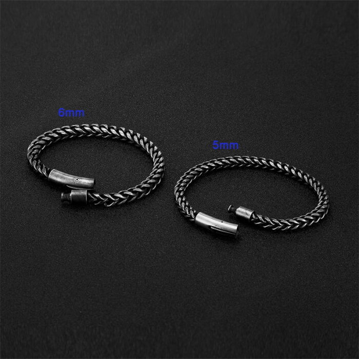 Vintage Chain Link Men Bracelet Handmade Punk Rock Stainless Steel Motorcycle Bracelets Male Hand Jewelry Accessories Boyfriend – Bild 6
