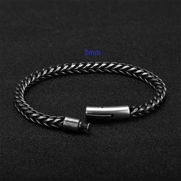 Vintage Chain Link Men Bracelet Handmade Punk Rock Stainless Steel Motorcycle Bracelets Male Hand Jewelry Accessories Boyfriend – Bild 4