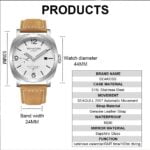 Leuchtende GMT Taucheruhr: 100m Wasserdicht, Seagull Automatik, Safirglas, Lederband, Kalender – Bild 3