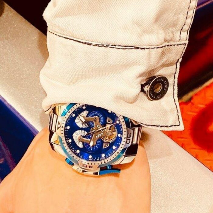 Perpetueller Kalender & Kompliziertes Blaues Zifferblatt: Der perfekte Sportuhr für Männer mit Mechanischer Bewegung – Bild 2