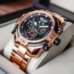 Reef Tiger RT Sport Herrenuhr: Perpetueller Kalender & Kompliziertes Zifferblatt - Roségold & Schwarzes Armband – Bild 4