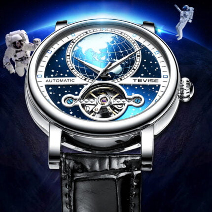 TEVISE Automatic Watch Man Luxury Sport Mechanical Watches Mens Hollow Luminous Skeleton Tourbillon Wristwatch Relogio Masculino