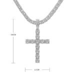 Iced Ankh Cross Pendant Necklace Choker Chain Necklace Women Hip-Hop Jewelry For Men Tennis Chain Fashion Link Gift – Bild 6