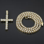 Iced Ankh Cross Pendant Necklace Choker Chain Necklace Women Hip-Hop Jewelry For Men Tennis Chain Fashion Link Gift – Bild 3