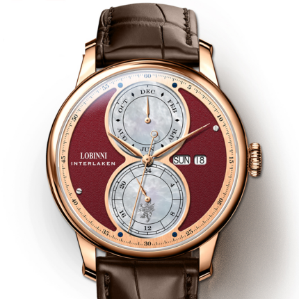 LOBINNI Automatikuhr für Herren mit Lederband und Datum Anzeige - Luxusuhr im neuesten Business-Design