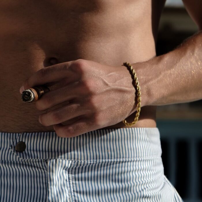 Mens Bracelet Rope Chain, Thin Mens Bracelet Link, Boys Bracelet Men,Valentines Gift For Men, Mens Jewelry – Bild 6