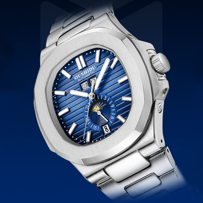 Luxury Watch Automatic Sports Men's Mechanical Watch Top Brand Moon Phase Wristwatches Homage Multi-function Clocks OUSHIDU 2022 – Bild 2