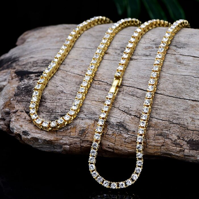 Iced Chain Pink Rhinestones Cuban Link Necklace Women 11MM Hip Hop Miami Curb Cuban Chain Rapper Necklaces Jewelry Gift – Bild 6