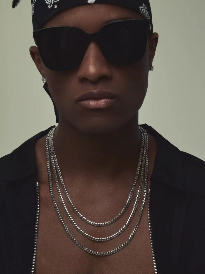 Hip Hop Cuban Chain Necklace for Men Women Punk 3 To 7 MM Stainless Steel Choker Necklace Vintage Jewelry Accessories – Bild 3