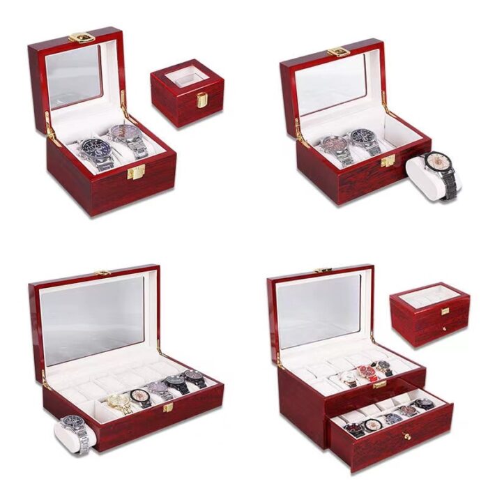 Organisiere Deine Uhren mit Stil: Piano lackierte Uhrenbox aus Bambusholz mit 2/3/5/6/10/12 Fächern – Bild 5