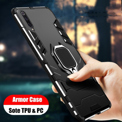Schützen Sie Ihr Samsung Galaxy A50/A30/A20/A7 mit Ständer & Auto-Ring: Stoßfeste Rüstungs-Hülle