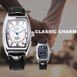 Automatische Mechanische Uhr Armbanduhr mit Kalender in 2 Farben Leder Band – Bild 2