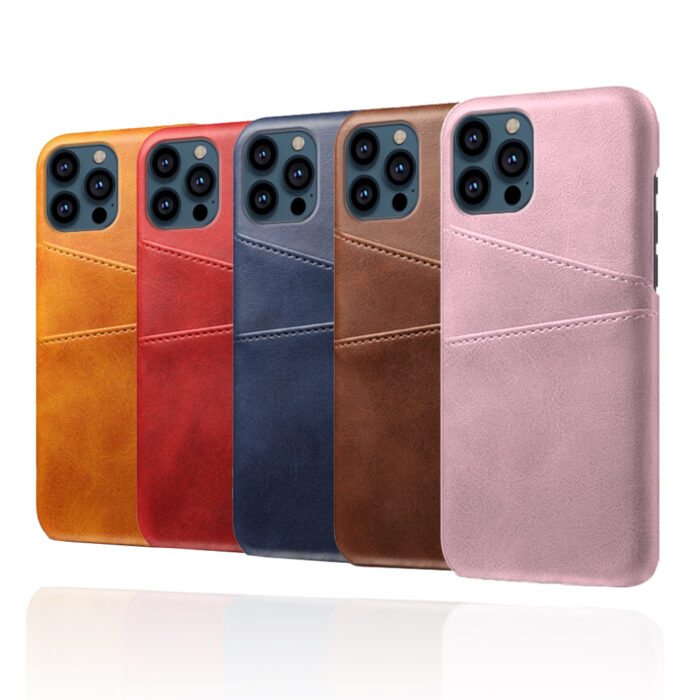 Retro Kunstleder Handyhülle Schutzhülle Kreditkarten Etui Case für iPhone Modelle – Bild 6