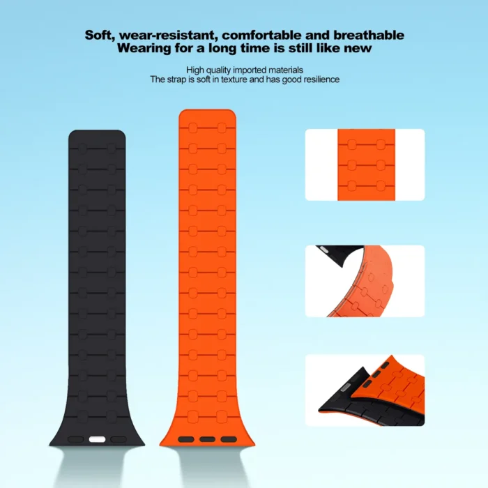 Silikon Magnet armband für Apple Watch 44mm 49mm 40mm 42mm 41mm 45mm – Bild 5