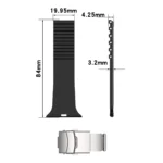 Silikonarmband für Apple Watch Ultra & Serie 3-8/SE – Stabile Metallschließe 38-49mm – Bild 5