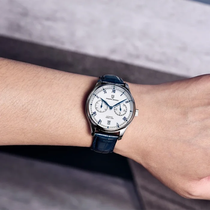 PAGANI DESIGN Herren Automatik Uhr mit Saphirglas, 41 mm, Power Reserve, Wasserdicht, Edelstahl – Bild 2