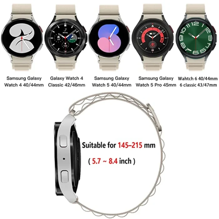 Armband für Samsung Galaxy Watch 4/5/6 40mm 44mm 43mm 45mm 47mm Alpin Loop Nylon Armband Uhr Band – Bild 6