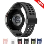 Silikonarmband 20mm für Samsung Galaxy Watch 4/5/6 Pro Atmungsaktiv Sport