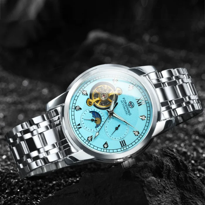 Forsining-Tourbillon-Automatic-Watch-for-Men-Fashion-Diamond-Moon-Phase-Luxury-Skeleton-Mechanical-Watches-Stainless-Steel-1-1.webp Herren Automatikuhr Skelett Edelstahl Mondphase Leuchtzeiger wasserdicht – Bild 3