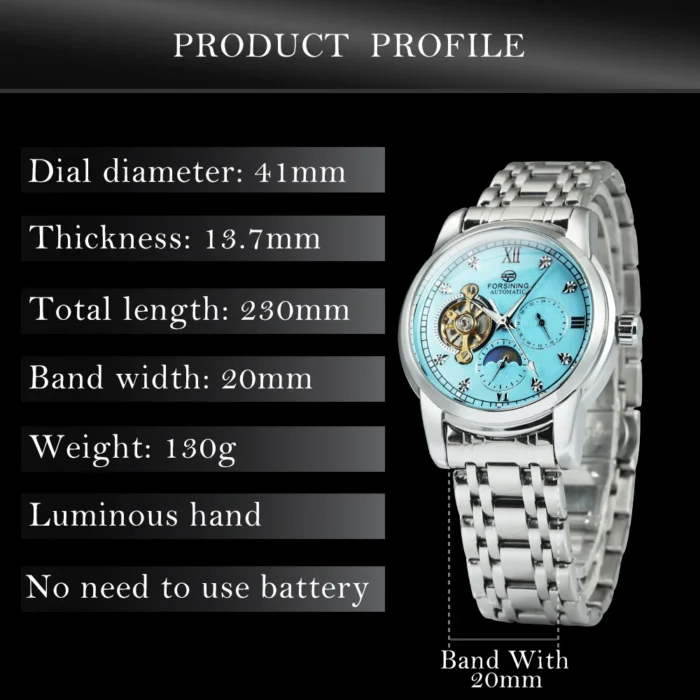 Forsining-Tourbillon-Automatic-Watch-for-Men-Fashion-Diamond-Moon-Phase-Luxury-Skeleton-Mechanical-Watches-Stainless-Steel-4.webp Herren Automatikuhr Skelett Edelstahl Mondphase Leuchtzeiger wasserdicht – Bild 6