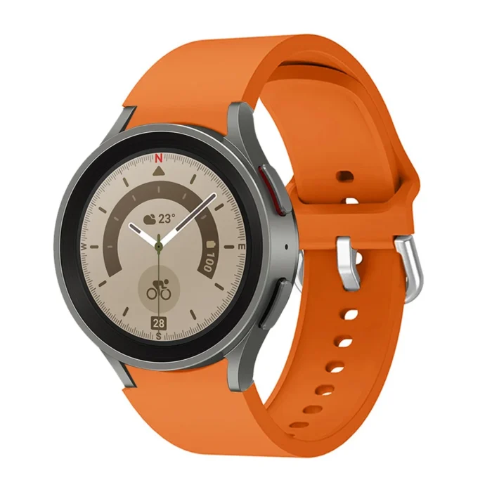 Armband für Samsung Galaxy Watch 40/42/44/46mm schwarz Silikon – Bild 3