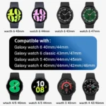 Armband für Samsung Galaxy Watch 40/42/44/46mm schwarz Silikon – Bild 5