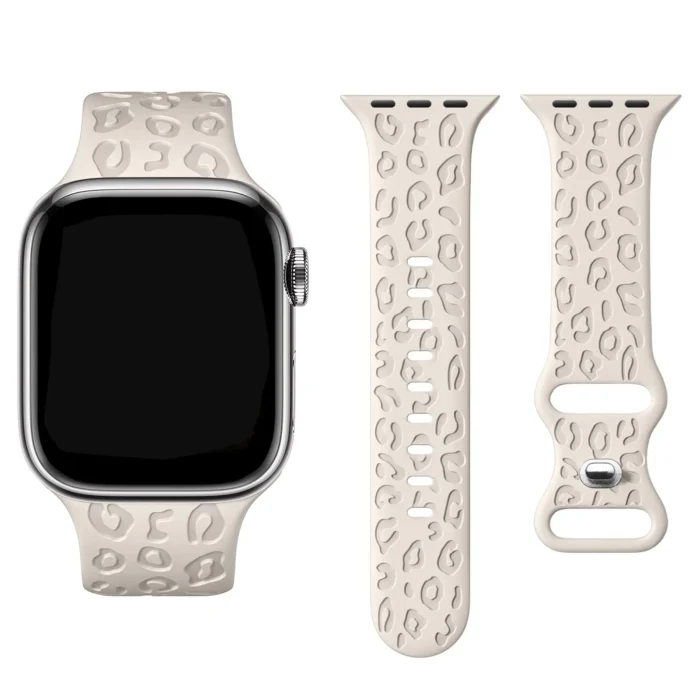 Leopard Silikon Armband für Apple Watch 38-49mm modisch hautfreundlich robust – Bild 5