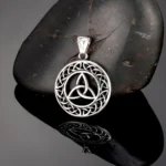 Vintage Wikinger Keltischer Knoten Halskette Herren Gold Farbe Antiker Stahl Nordische Valknut Runen Trinity Anhänger Amulett Skandinavischer Schmuck – Bild 7