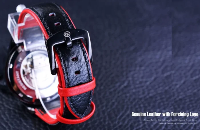 Mechanische Herrenarmbanduhr Motorrad Design Automatische Bewegung Edelstahl Wasserdicht – Bild 5