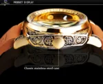 Mechanische Uhr Automatik Edelstahl Transparent Zifferblatt Lederarmband Wasserdicht – Bild 9