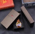 Mechanische Uhr Automatik Edelstahl Transparent Zifferblatt Lederarmband Wasserdicht – Bild 6