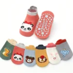 6 Pairs Kids Cotton Socks Cute Cartoon Animal Pattern Comfy Breathable Baby Non-slip Floor Socks – Bild 4