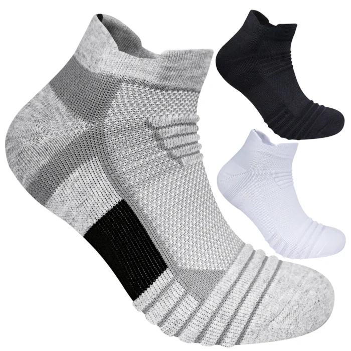 3 Paar Sport Socken mit Polsterung für Laufen, Radfahren, Fitness – Bild 1