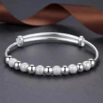 Korean Silver Color Charm Lucky Beads Bangles For Women Bracelets Fashion Party Wedding Engagement Popular Trendy Jewelry – Bild 4
