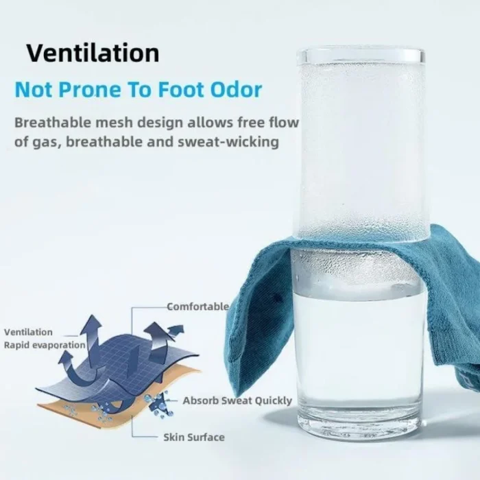 5 Paar Herren Sportsocken atmungsaktive Baumwolle Sommer Gr 38-45 – Bild 2