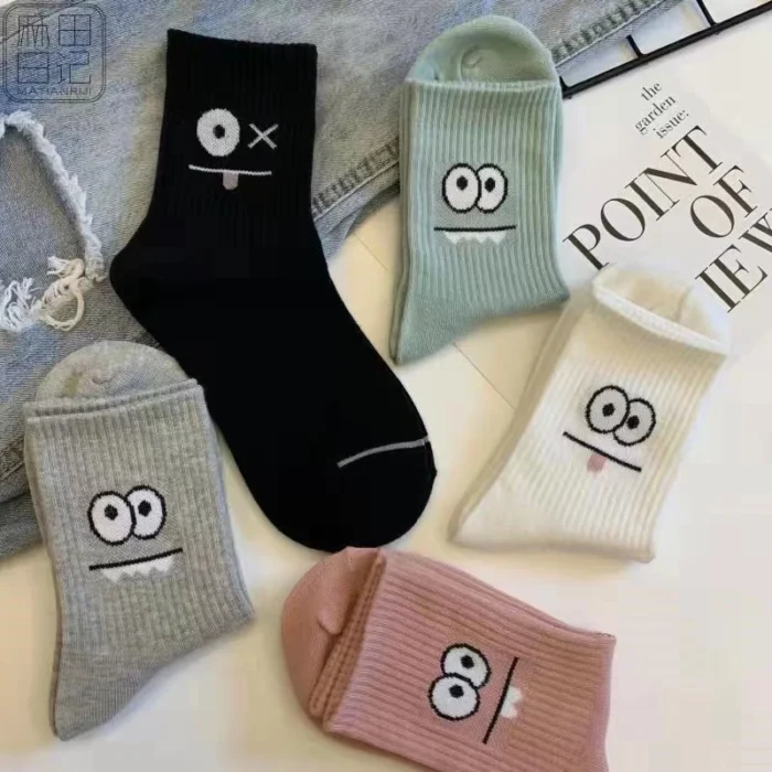 5 Paar lustige Motivsocken für Damen bequem und vielseitig – Bild 1