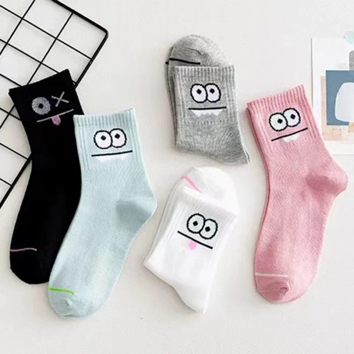 5 Paar lustige Motivsocken für Damen bequem und vielseitig – Bild 4