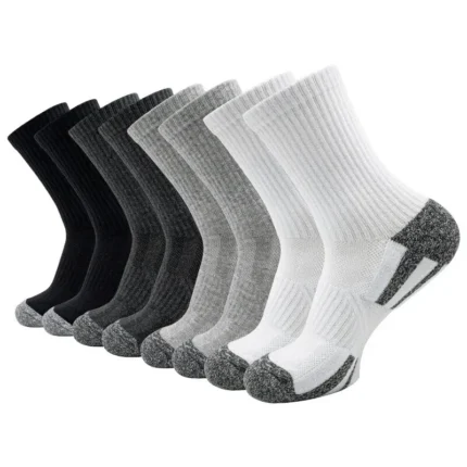 6 Paar Sport Socken für Herren, atmungsaktiv, Lauf- & Outdoor, Mid-Calf