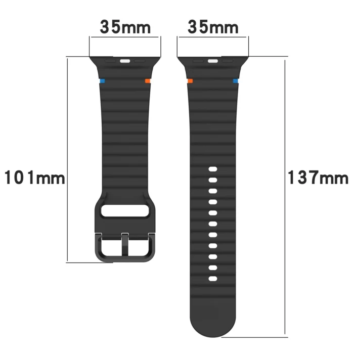 Silicone Strap for Apple watch Ultra Band 49mm 46mm 45mm 42mm 44mm 40mm 41mm correa bracelet belt iWatch series 10 9 8 6 7 5 SE – Bild 2
