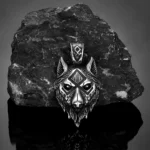 Punk Viking Wolf Halskette Männer Nordische Mythologie Odins Runen Geri & Freki Valknut Amulett Edelstahl Anhänger Retro Schmuck Geschenke – Bild 6