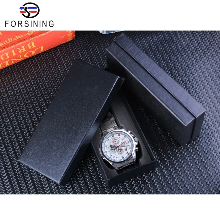 Mechanische Uhr Herren Edelstahl Automatik Multifunktion Kalender Zifferblatt Wasserfest – Bild 11