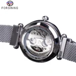 Automatik Uhr Edelstahl Damen Wasserdicht Elegant Mesh Design 34 mm – Bild 4