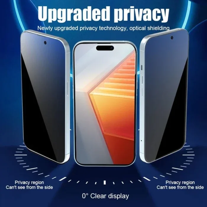 Privacy Schutzglas für iPhone X XS XR 11 12 13 14 15 16 Pro Max 9H – Bild 2