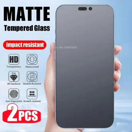 Displayschutzfolie für iPhone 7 bis 16 Mini Pro Max Schutzglas matt 2er Set