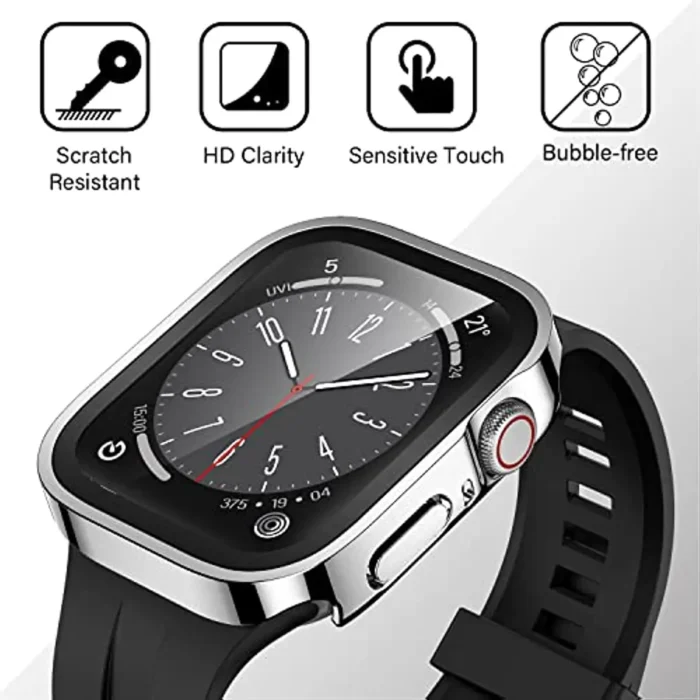 Waterproof Case for Apple Watch 7 8 9 45mm 41mm 10 46mm 42mm Screen Protector Glass+Cover Bumper for iWatch 4 5 SE 6 44mm 40mm – Bild 6